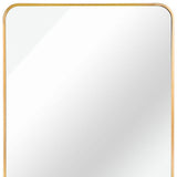 36" Gold Aluminum Framed Accent Mirror - HomeRoots - Flyclothing LLC