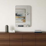 36" Silver Aluminum Framed Accent Mirror - HomeRoots - Flyclothing LLC