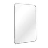 36" Silver Aluminum Framed Accent Mirror - HomeRoots - Flyclothing LLC