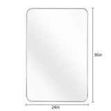 36" Silver Aluminum Framed Accent Mirror - HomeRoots - Flyclothing LLC