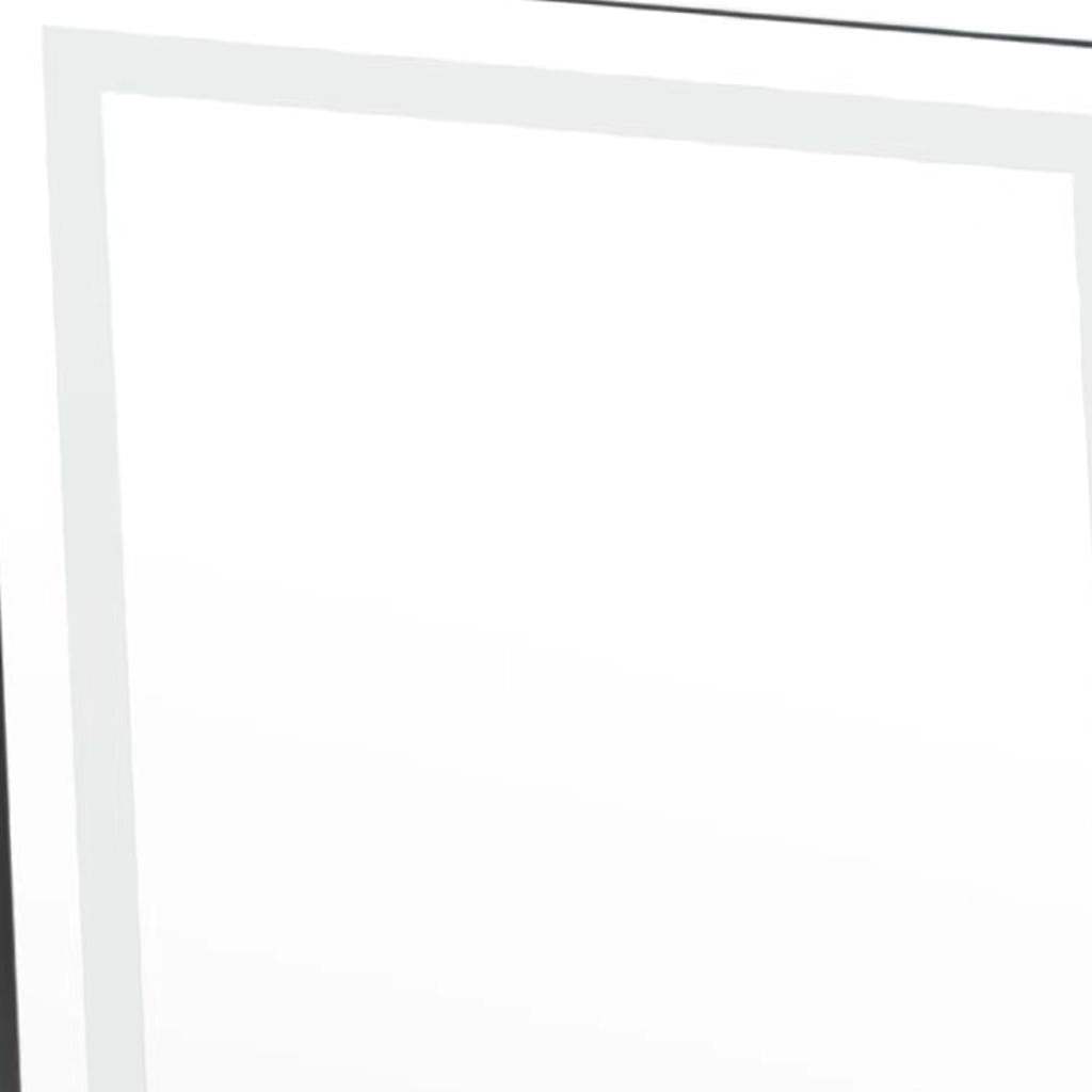 65" Black Aluminum Lighted Wall Mounted And Freestanding Framed Full Length Mirror - HomeRoots - Flyclothing LLC