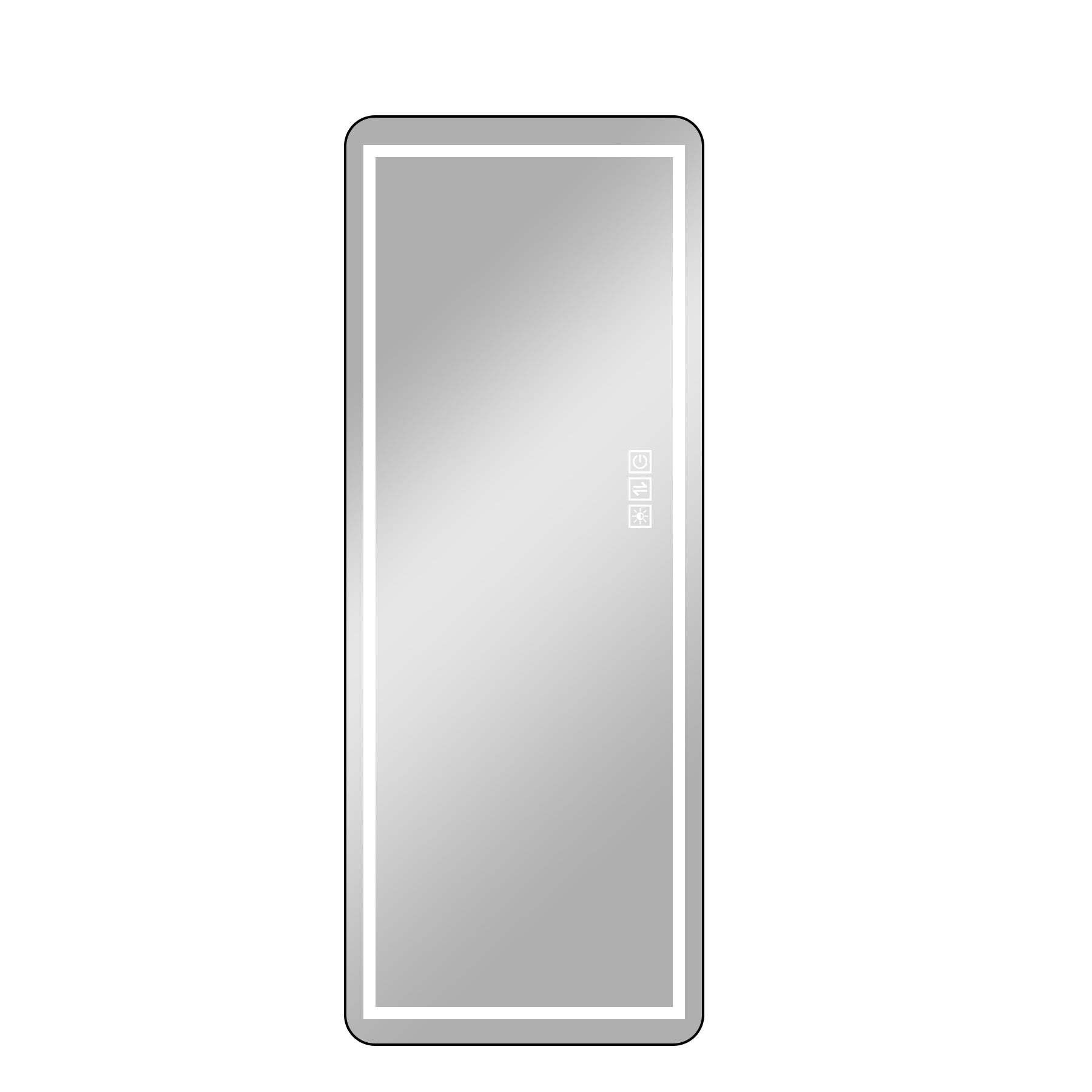 64" Black Aluminum Lighted Wall Mounted And Freestanding Framed Full Length Mirror - HomeRoots - Flyclothing LLC