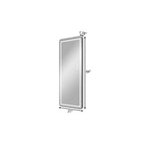 64" Black Aluminum Lighted Wall Mounted And Freestanding Framed Full Length Mirror - HomeRoots - Flyclothing LLC