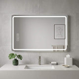 32" Silver Lighted Frameless Anti Fog Bathroom Vanity Mirror - HomeRoots - Flyclothing LLC