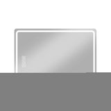 32" Silver Lighted Frameless Anti Fog Bathroom Vanity Mirror - HomeRoots - Flyclothing LLC