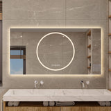 24" Lighted Frameless Anti Fog Bathroom Vanity Mirror - HomeRoots - Flyclothing LLC