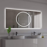 24" Lighted Frameless Anti Fog Bathroom Vanity Mirror - HomeRoots - Flyclothing LLC