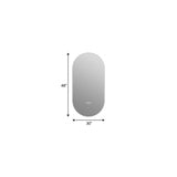 48" Oval Lighted Frameless Anti Fog Bathroom Vanity Mirror - HomeRoots - Flyclothing LLC