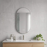48" Oval Lighted Frameless Anti Fog Bathroom Vanity Mirror - HomeRoots - Flyclothing LLC