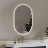 48" Oval Lighted Frameless Anti Fog Bathroom Vanity Mirror - HomeRoots - Flyclothing LLC