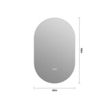 48" Oval Lighted Frameless Anti Fog Bathroom Vanity Mirror - HomeRoots - Flyclothing LLC