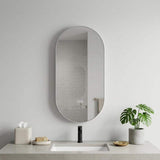 48" Oval Lighted Frameless Anti Fog Bathroom Vanity Mirror - HomeRoots - Flyclothing LLC