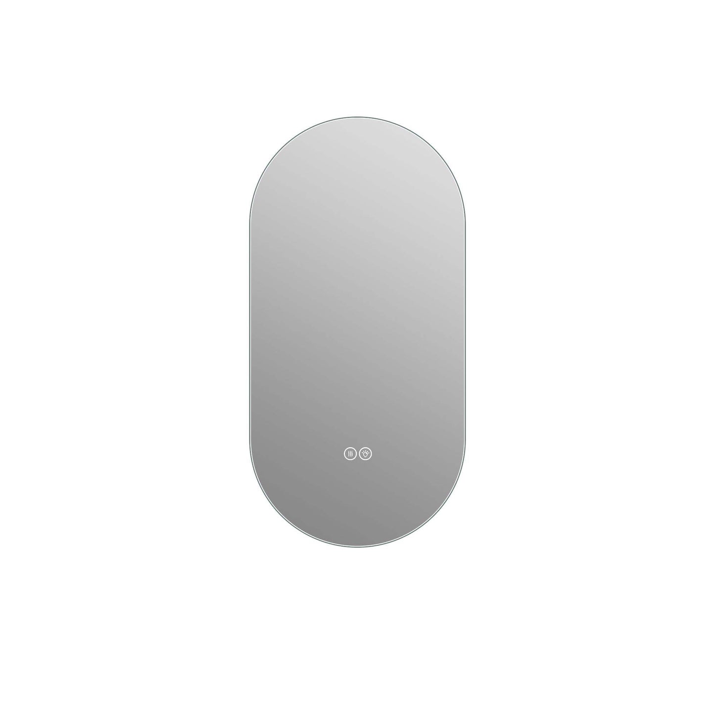 48" Oval Lighted Frameless Anti Fog Bathroom Vanity Mirror - HomeRoots - Flyclothing LLC