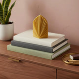 6" Gold Black Ice Scented Dimensional Palm Leaf Candle - Homeroots - Flyclothing LLC