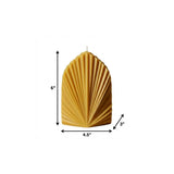 6" Gold Lily of the Valley Scented Dimensional Palm Leaf Candle - Homeroots - Flyclothing LLC