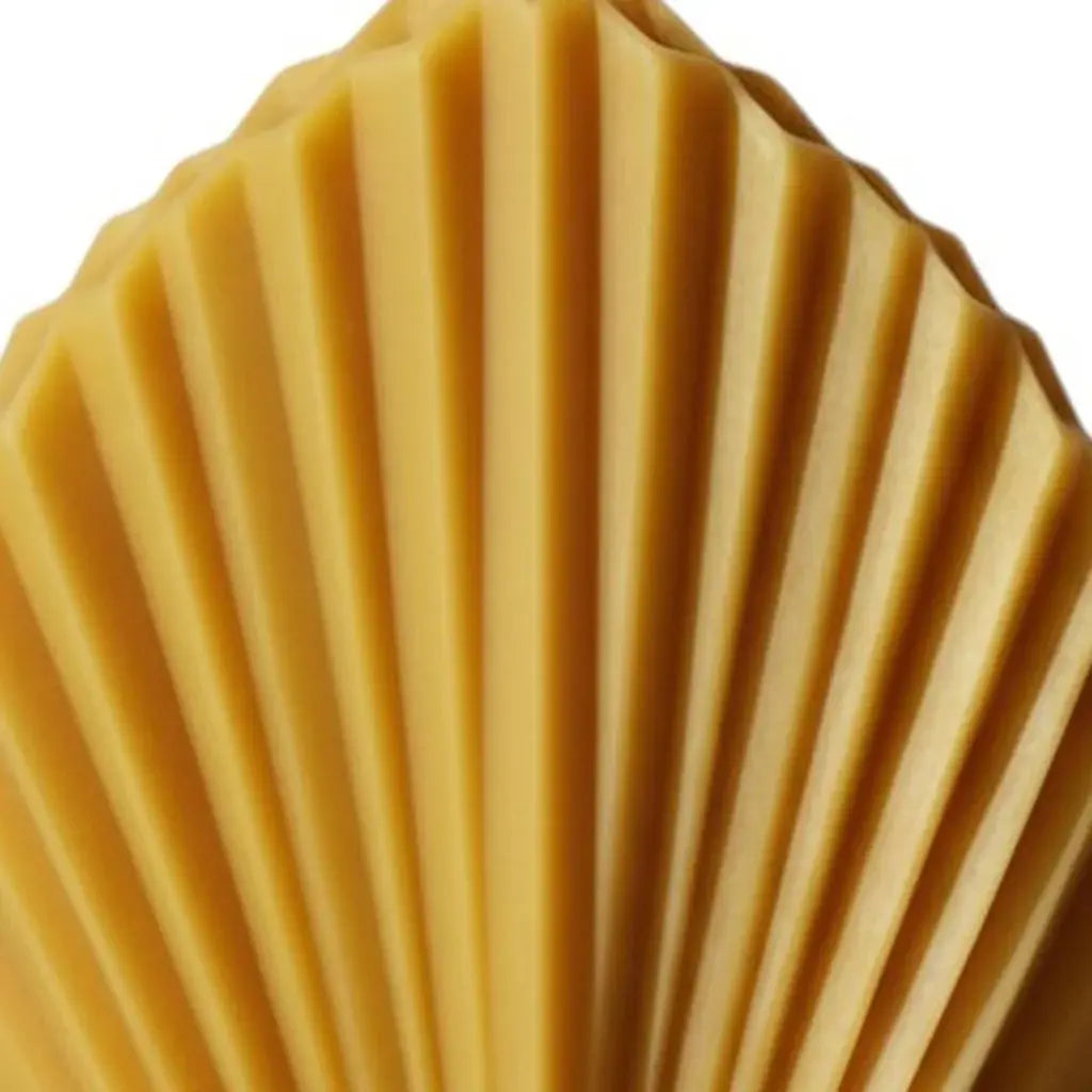 6" Gold Day at the Spa Scented Dimensional Palm Leaf Candle - Homeroots - Flyclothing LLC