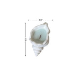 6" Light Blue Unscented Soy Wax Candle In White Resin Novelty Holder - Homeroots - Flyclothing LLC