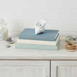 6" Light Blue High Tide Scented Soy Wax Candle In White Resin Novelty Holder - Homeroots - Flyclothing LLC