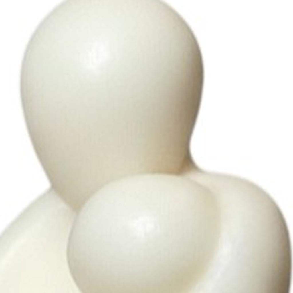 2" White Creamy Vanilla Scented Mother And Child Dimensional Candle - HomeRoots - Flyclothing LLC