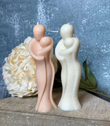 2" White Rose Petals Scented Mother And Child Dimensional Candle - Homeroots - Flyclothing LLC