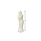 2" White Rose Petals Scented Mother And Child Dimensional Candle - HomeRoots - Flyclothing LLC