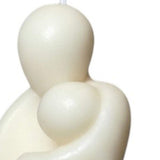 2" White Rose Petals Scented Mother And Child Dimensional Candle - HomeRoots - Flyclothing LLC
