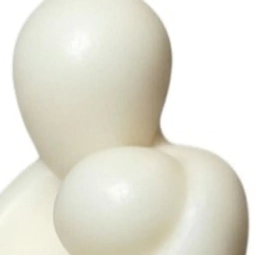 2" White Black Ice Scented Mother And Child Dimensional Candle - Homeroots - Flyclothing LLC