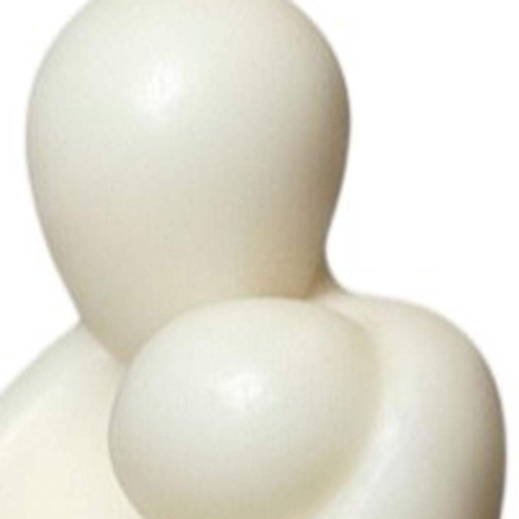 2" White Black Ice Scented Mother And Child Dimensional Candle - HomeRoots - Flyclothing LLC
