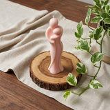 2" Peach Unscented Mother And Child Dimensional Candle - HomeRoots - Flyclothing LLC