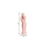 2" Peach Creamy Vanilla Scented Mother And Child Dimensional Candle - HomeRoots - Flyclothing LLC