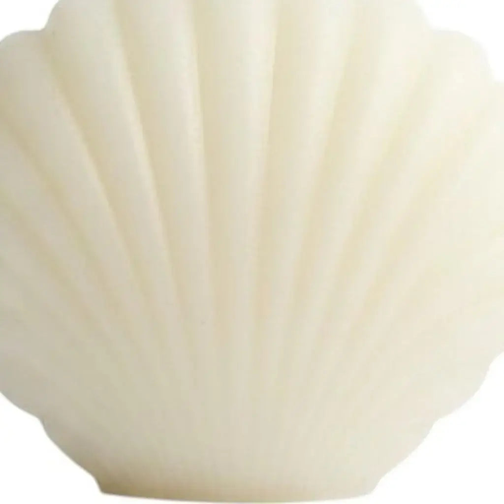 3" Ivory Coconut Hibiscus Scented Dimensional Seashell Candle - Homeroots - Flyclothing LLC