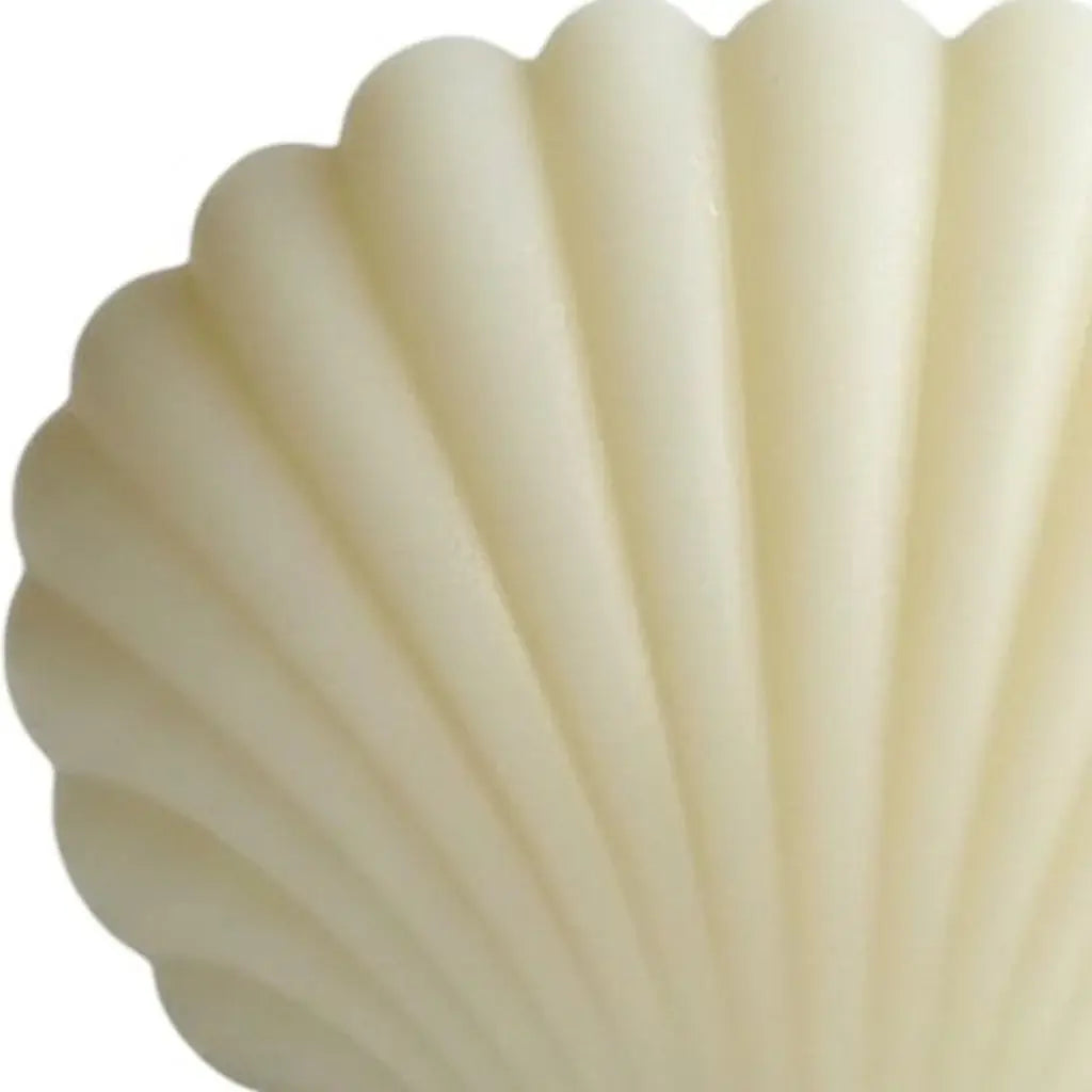 4" Ivory Black Ice Scented Dimensional Seashell Candle - Homeroots - Flyclothing LLC