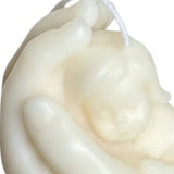 3" Ivory Unscented Baby Dimensional Candle - HomeRoots - Flyclothing LLC