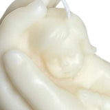 3" Ivory Black Ice Scented Baby Dimensional Candle - HomeRoots - Flyclothing LLC