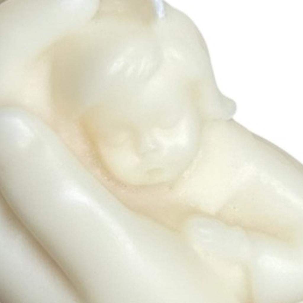 3" Ivory Creamy Vanilla Scented Baby Dimensional Candle - HomeRoots - Flyclothing LLC