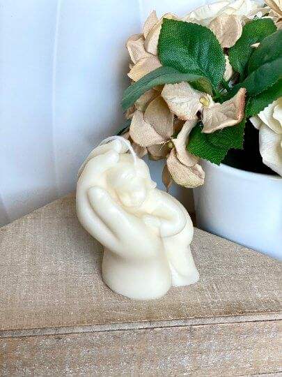 3" Ivory Lily of the Valley Scented Baby Dimensional Candle - HomeRoots - Flyclothing LLC