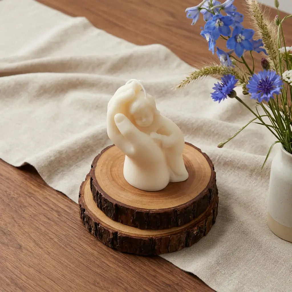 3" Ivory Clean Cotton Scented Baby Dimensional Candle - Homeroots - Flyclothing LLC