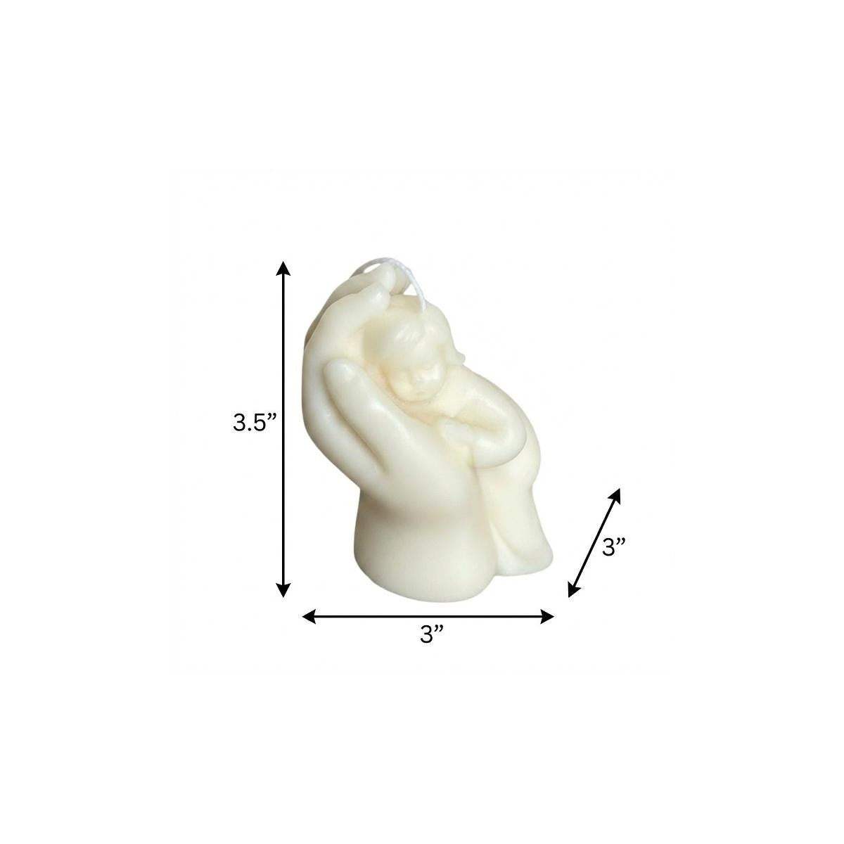 3" Ivory Day at the Spa Scented Baby Dimensional Candle - HomeRoots - Flyclothing LLC