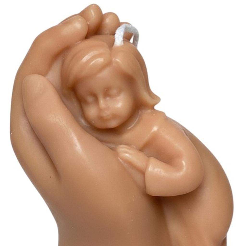 3" Bronze Creamy Vanilla Scented Baby Dimensional Candle - HomeRoots - Flyclothing LLC
