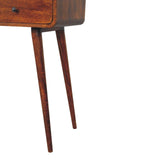 51" Chestnut Solid Wood Console Table With Three Shelves And Three Drawers - HomeRoots - Flyclothing LLC