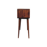 51" Chestnut Solid Wood Console Table With Three Shelves And Three Drawers - HomeRoots - Flyclothing LLC