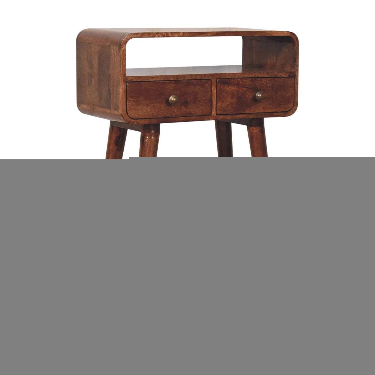 24" Brown Solid Wood Console Table With Shelf And Two Drawers - HomeRoots - Flyclothing LLC