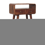 24" Brown Solid Wood Console Table With Shelf And Two Drawers - HomeRoots - Flyclothing LLC