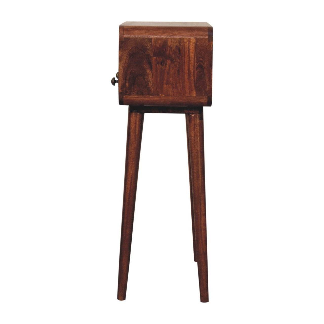 24" Brown Solid Wood Console Table With Shelf And Two Drawers - HomeRoots - Flyclothing LLC