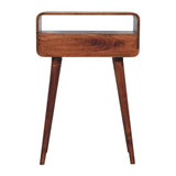 24" Brown Solid Wood Console Table With Shelf And Two Drawers - HomeRoots - Flyclothing LLC