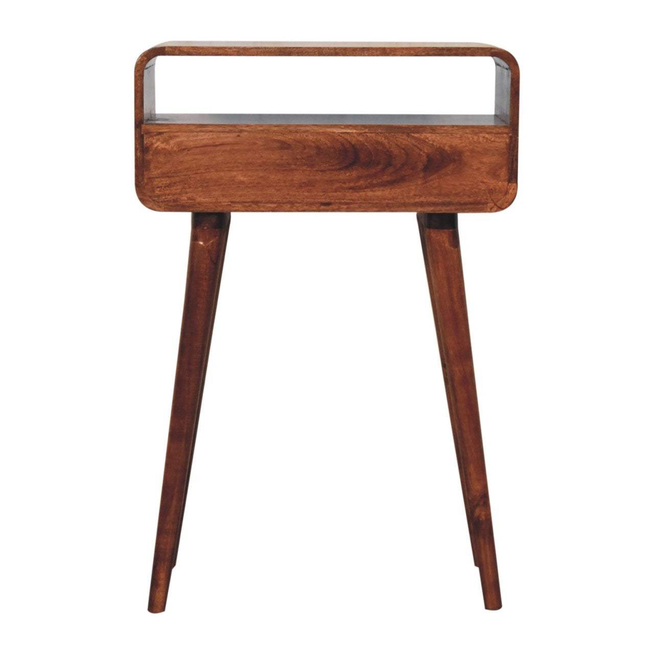 24" Brown Solid Wood Console Table With Shelf And Two Drawers - HomeRoots - Flyclothing LLC