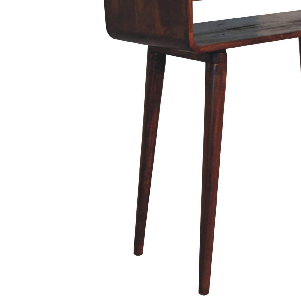 35" Chestnut Solid Wood Console Table With Shelf And Two Drawers - HomeRoots - Flyclothing LLC