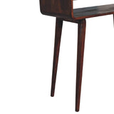 35" Chestnut Solid Wood Console Table With Shelf And Two Drawers - HomeRoots - Flyclothing LLC
