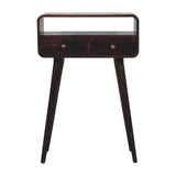 24" Walnut Solid Wood Console Table With Shelf And Two Drawers - HomeRoots - Flyclothing LLC