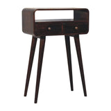 24" Walnut Solid Wood Console Table With Shelf And Two Drawers - HomeRoots - Flyclothing LLC